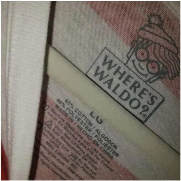 Where's Waldo Graphic Tee Short Sleeve T-shirt, Size Large - Picture 6 of 8